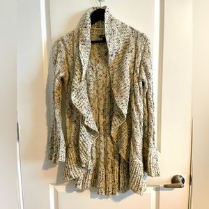 Apt 9 Open Ruffle Duster Cardigan Size Small